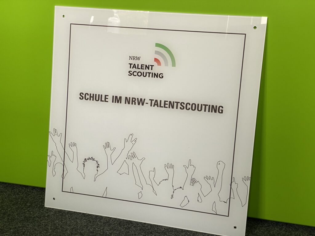 Veranstaltungsankündigung Plakettenverleihung „Schule im NRW-Talentscouting“